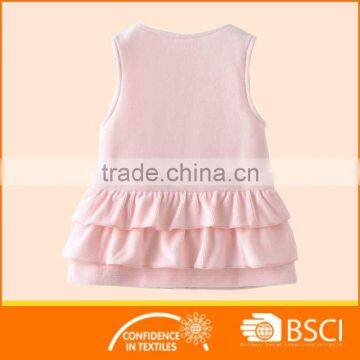 Pink Sleeveless Soft Cotton Baby Girl Dress photo-2