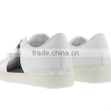 Adult White Black Leather Sneakers Shoe Liquidation Closeouts photo-6