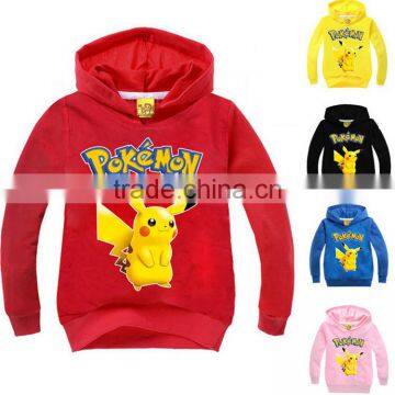 pokemon go clothing kids pullover hoodie sweatshirt unisex casual warm fleece long sleeve pokemon pullover hoodie for children