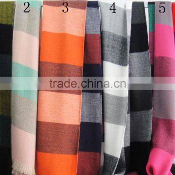 Designer Plaid Acrylic Knitted Winter Shawl photo-3