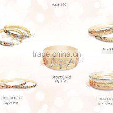 Combo Jewelry for USD $ 250 With Free Shipping Consists of Three Tone Plated Bangle, Bangle Earrings, Hoops, Rings, Etc. photo-3