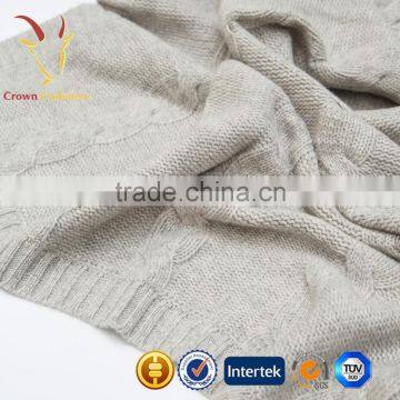 High Quality Solid Cabke Knit Baby Blanket For Winter photo-2