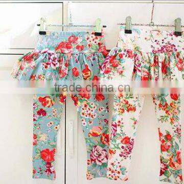 Flower Printed Leggings for Girls Sweet Style Leggings for Kids photo-3