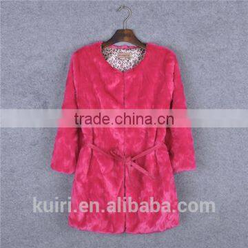 2016 Women Coat Long Faux Rabbit Fur Coat Price Factory Direct photo-5