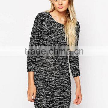 Only Spacedye Zip Front Jumper Dress