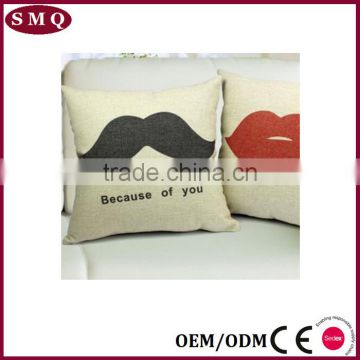 cotton mixed linen cotton plain digital printed cushion covers