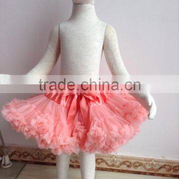 Pink Baby Girl Fluffy Satin Pettiskirts QL-67 photo-3