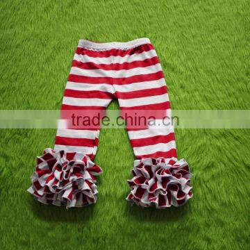 2017 New Style Children Long Ruffle Pants Boutique Striped Pants High Quality Girls Pants photo-2