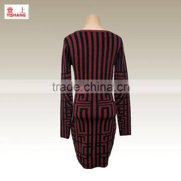 Hot Sale!Jacquard Sweater 80%Viscose 20%Polyester Lady Top Fashion Sweater photo-2