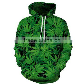 Hot Sale Leaves Digital Printing Leisure Hoodies for Couple photo-2