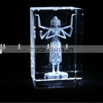 Good K9 crystal 3D laser engraving with religion crystal block