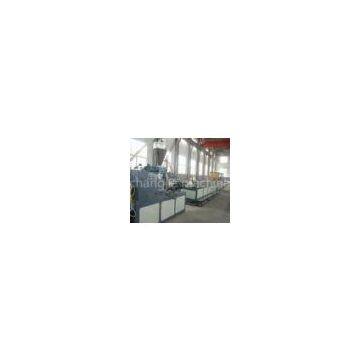 SJSZ 65 Wood Plastic Extrusion Line , Conical Twin Screw Extruder