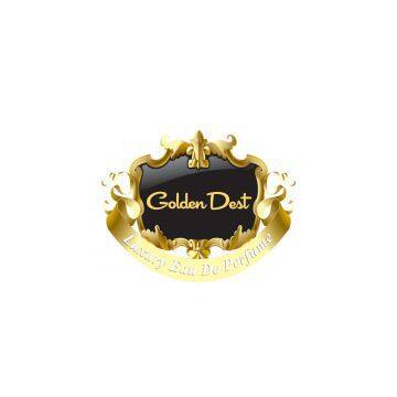 Golden Dest Gold Embossed Cosmetic Bottle Labels in Luxury Eau De Perfume