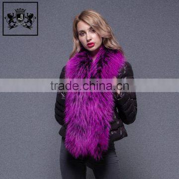 Fashion women duck down jacket for the winter no hood big fur collar down jacket