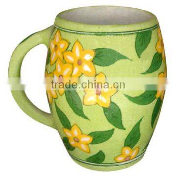 Buy Indian Vintage Designs Beer Mugs Online | Jaipur Blue Pottery