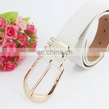 Pin Buckle Leather Crystal Belt Women Fashion Belt photo-2