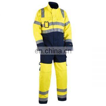 CE Unisex Gender Fashion Cheap Fied Reflective Striped Workwear Fire Resistant Winter Coverall