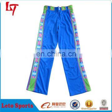 high quality custom sublimation printed baseball pants fashion polyester baseball uniform practice wear