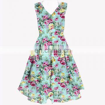 Wholesale Clothes Blue Purple Print Women's Clubwear Wedding Guests Dresses