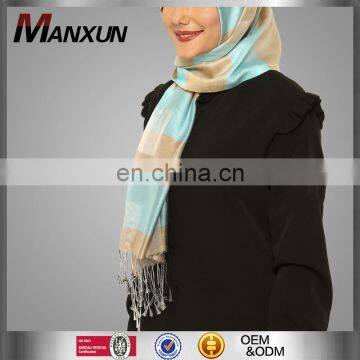 2016 Latest Design Women Hot Arab Muslim Hijab Checkered Scarves