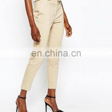 Beige color Fshion classical OEM service wholesale ladies trousers