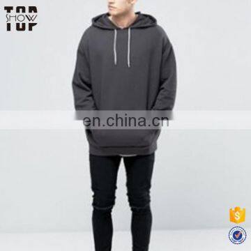 OEM manufacture pouch pockets plain dyed hoodies men custom 100% cotton