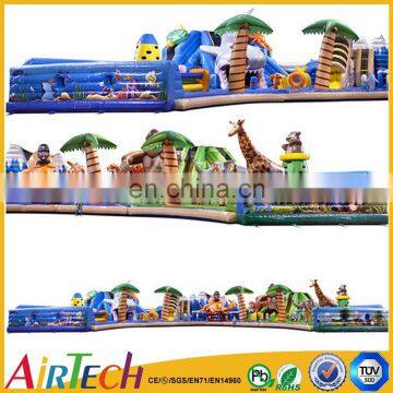 top selling commercial tarpaulin inflatable animal park, inflatabe fun land