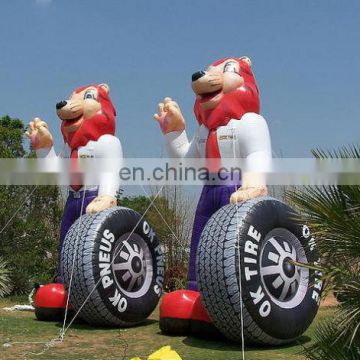 2013 Hot-Selling inflatable lion with tire for advertisment/sale