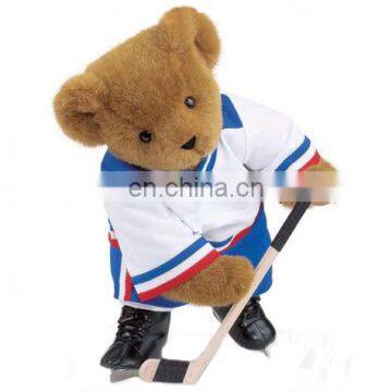 30cm Promotional gift Ice hockey costume teddy bear