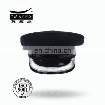 Customized Air Force Second Lieutenant Peaked Cap with Silver Strap for Military Officers