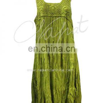 Wholesale Popular floral Thai cotton evening dress .