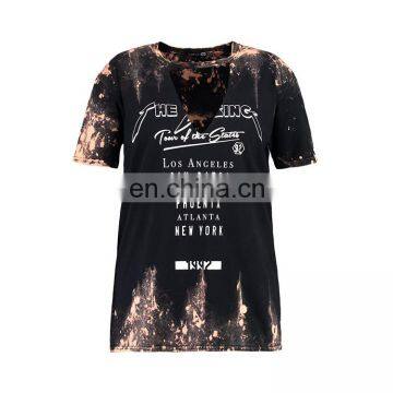 Hot Sell Beach Summer Casual Washed Printed Women t Shirt photo-3