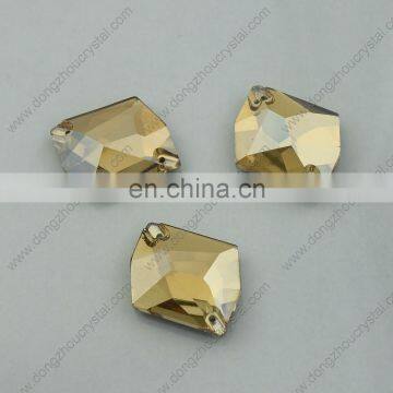 Golden Shadow Flatback Sew on Loose Crystal Beads for Rhinestone Wedding Dress