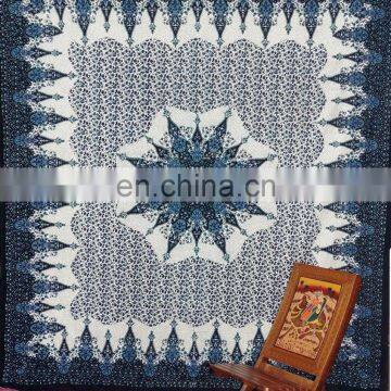 Indian Traditional Mandala Tapestry Floral Wall Hangings Yoga Tapes Block Cotton Throw Bedspread