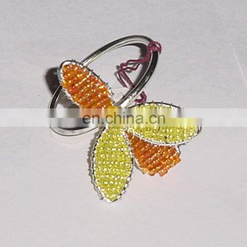 Handmade Beaded Butterfly Napkin Ring