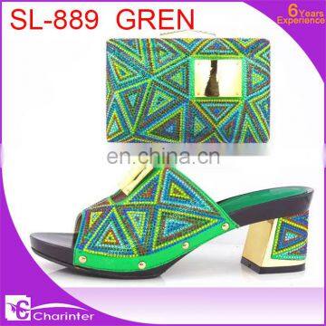 Italian Shoes and Matching Clutch Bag Ladies Shoes With Stones photo-4