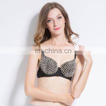 YD-008 Indian Performance Belly Dance Bra With Rivet Decoration photo-2