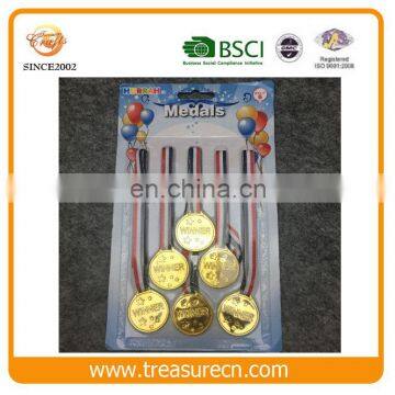 Promotional 38mm Golden ABS Winner Medal/Medallion With Blister Packing