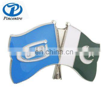 wholesale pakistan national metal epoxy cross flag lapel pin badge