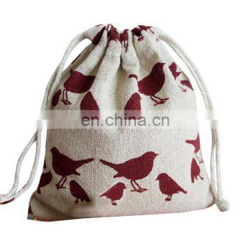 custom-made brand printable black drawstring cotton bag