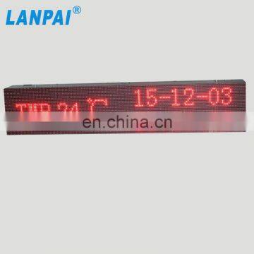 WIFI double-side show text, time, temperature outdoor advertising led moving message display sign