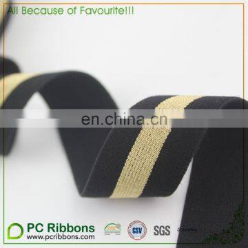Gold and black elastic waistband