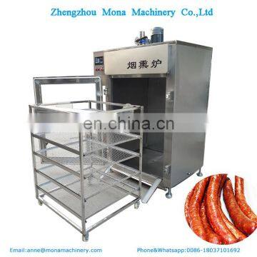 Stainless Steel Hot&Cold Pork Salmon Turkey Sausage Drying Smokehouse Meat Smoker Smoking Machine Smoked Fish Oven photo-6
