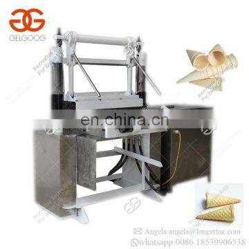 Gas Type Semi Automatic Maker Snow Soft Wafer Ice Cream Cone Moulding Baking Making Waffer Pizza Corn Machine Price photo-2