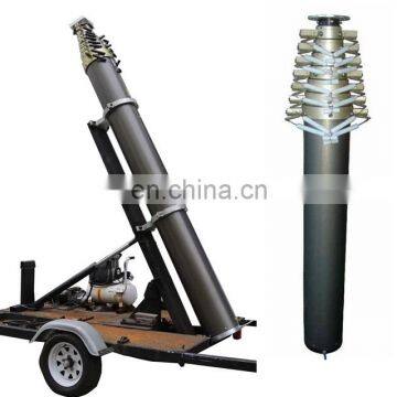 120km/hr Windspeed 15 Meter Payload 250-300kg Telecommunication Pneumatic Air Pump Mast