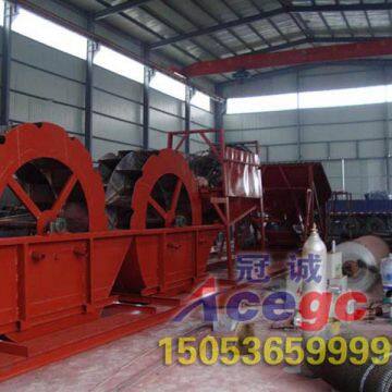 Wheel bucket sand washer