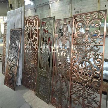 JFYY012 sheet metal fabrication stainless steel restaurant decorative partition screen from China