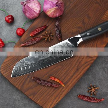 Japanese style high carbon 7 inch Damascus santoku knife set