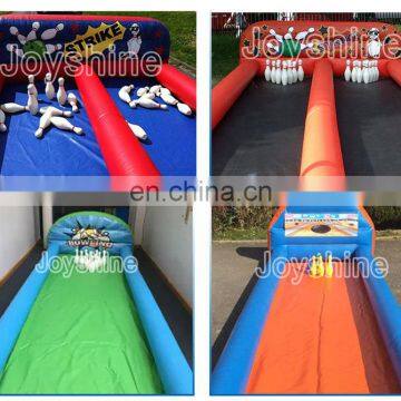 Outdoor Sports 3m Inflatable Human Size Bowling Game Equipment Set 2 Player Used Inflatable Bowling Lanes For Sale photo-4