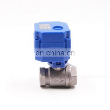 2 way control manifold electric 5v ss304 motorized ball valve 1/2  inch